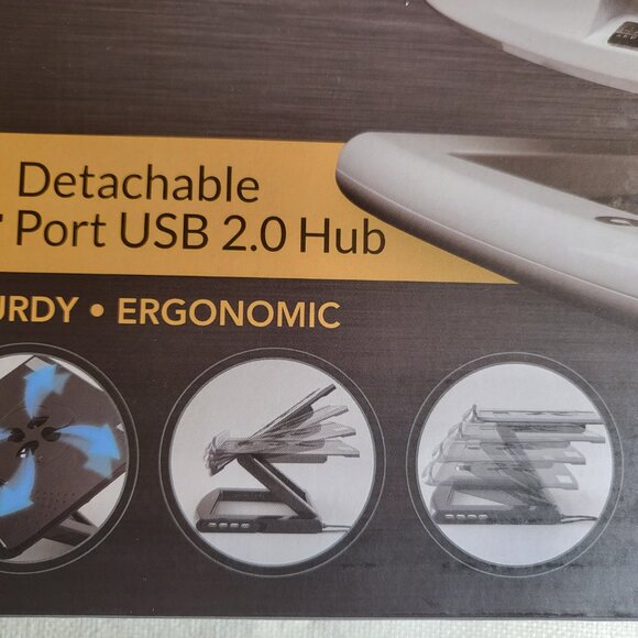 Universal USB Fan Cooling Electronics Stand - ZED - (BLACK) - Picture 5 of 5